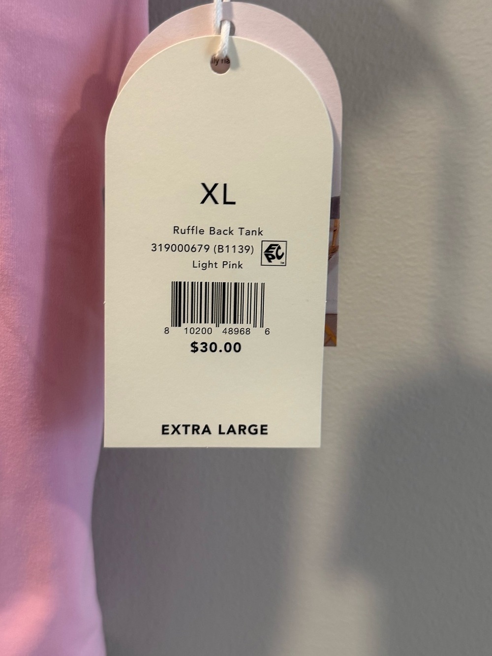 Target Blogilates Pink Sleeveless Ruffle-Back Tank Top - Picture 2 of 4